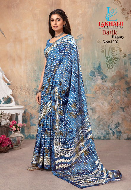 Lakhani Batik Latest Fancy Designer  Beauty Printed Cotton Saree Collection